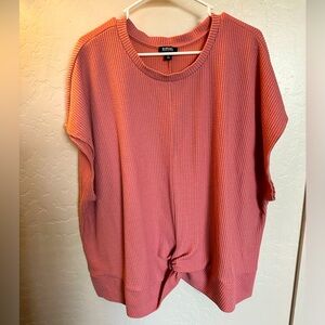 🔥 3/15 SALE 🔥 NWOT Buffalo Pink Ribbed Front Knot Sleeveless Shirt